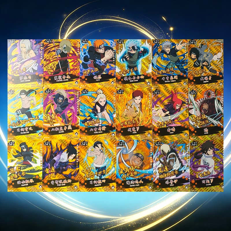 Anime Naruto SSR SR Cards Uzumaki Naruto Hatake Kakashi Uchiha Sasuke Might Guy Jiraiya Gaara Hyuga Hinata Collection Cards