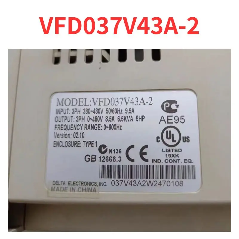 

Second-hand VFD037V43A-2 inverter test OK Fast Shipping