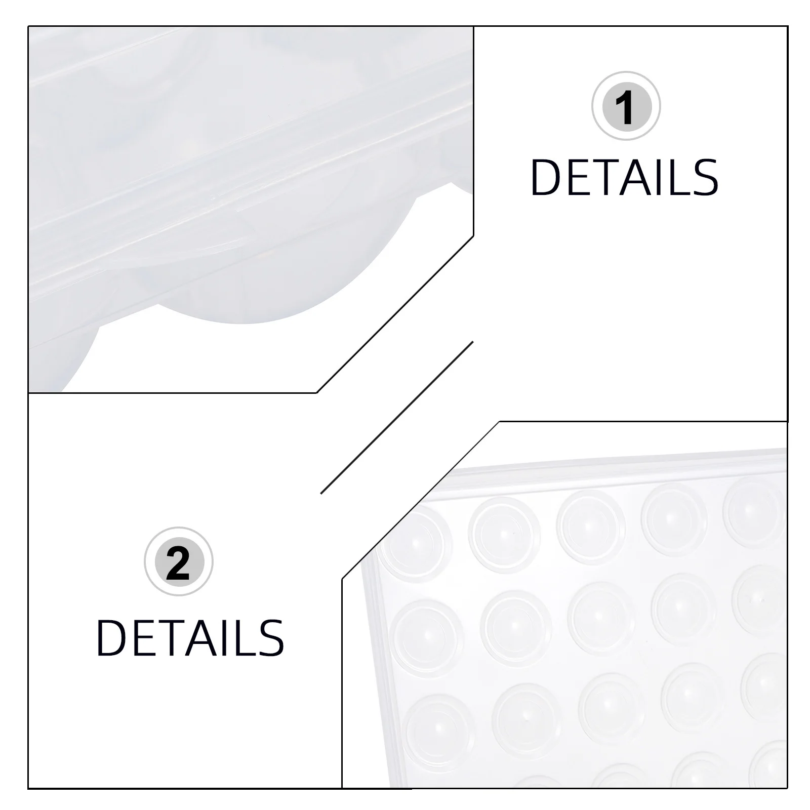 

Egg Container Case Refrigerator Fresh Storage Box Translucent Plastic Lid Locks Securely Flat Streamlined Design