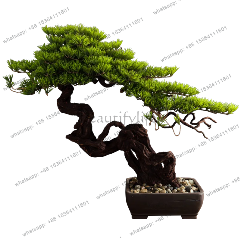 New Chinese-style simulated welcome pine bonsai ornament porch decoration