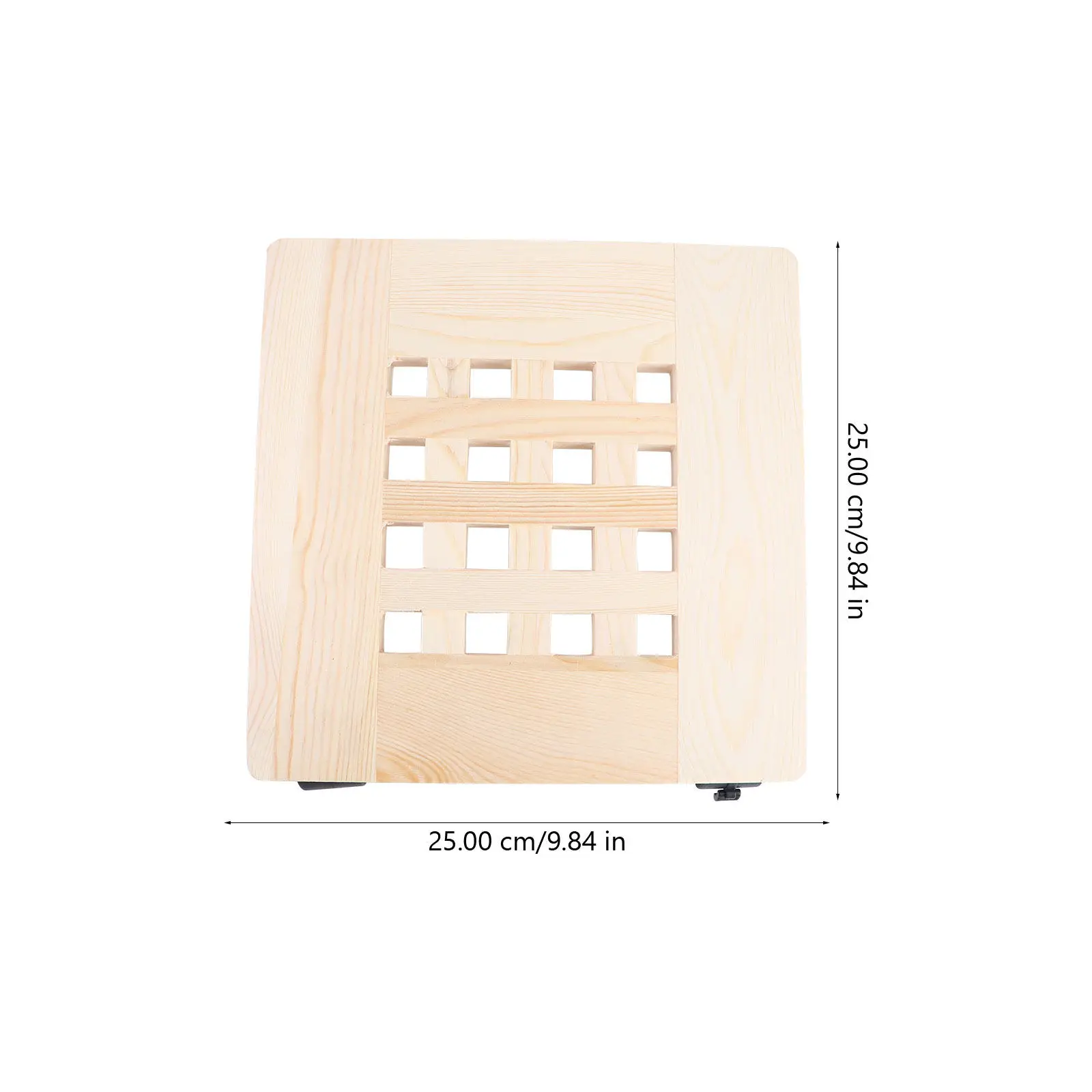 1Pcs Flower Pot Tray Wooden Plant Pallet Heavy Duty Moving Stand Stable Square Base Roller for Indoor Outdoor Plants
