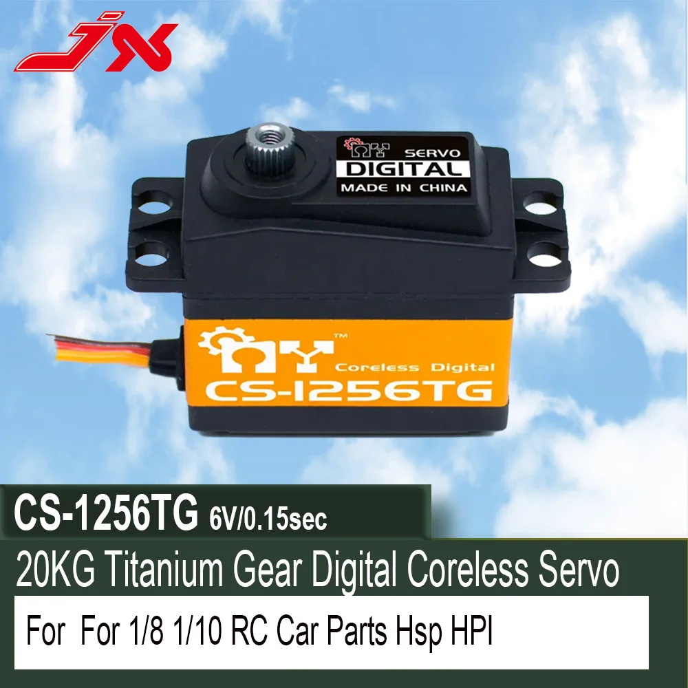 JX CS-1256TG 0.15S 20KG High Torque Titanium Gear Standard Digital Coreless Servo Lower Noise For 1/8 1/10 RC Car Parts Hsp HPI