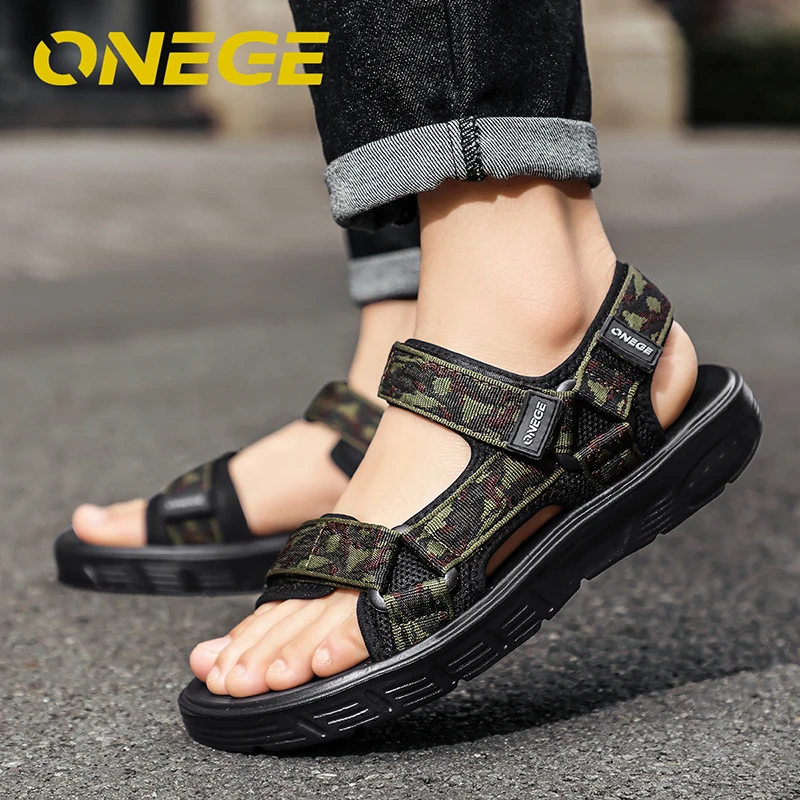 Y2576 a Pair of New Summer Men's Wear-Resistant Non-Slip Sandals, Outdoor Anti-Odor Shoes, Driving Fashion Trendy Comfortable Sports Beach Shoes