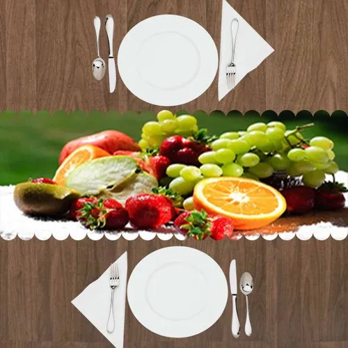 Else Fruits 3D Textured Runner Table Cloth Dresses