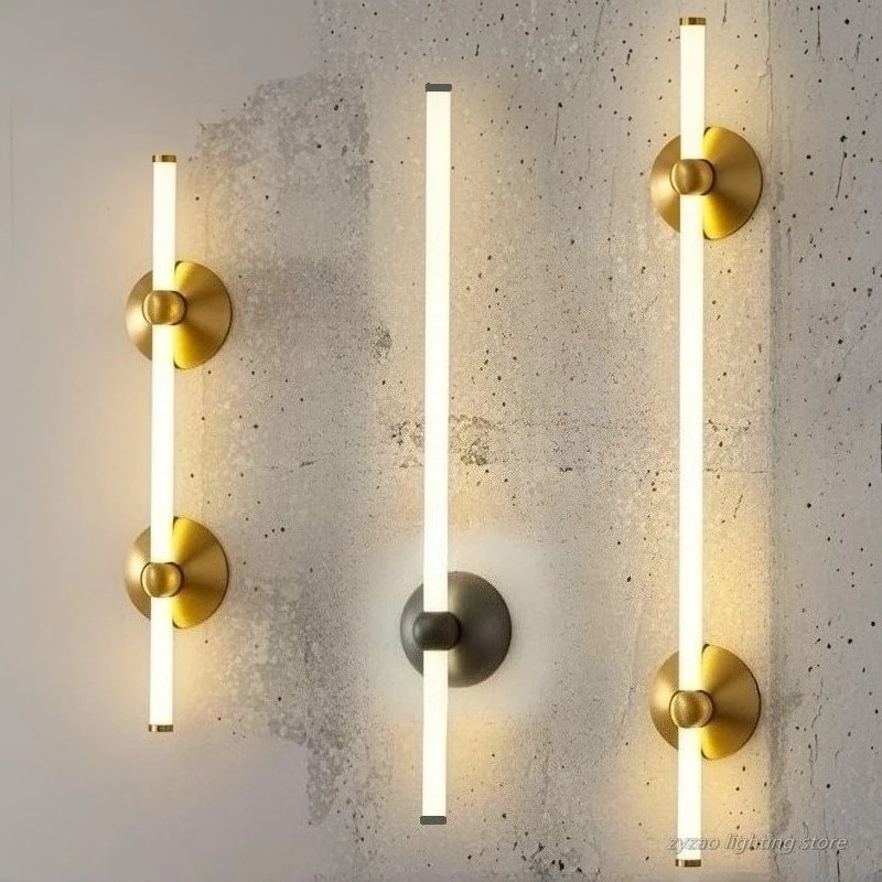 Modern Minimalist Line Decoration LED Wall Light Soft Glow Eye Care Bedside Lamp Nordic Simple Style Living Room Wall Decor Lamp