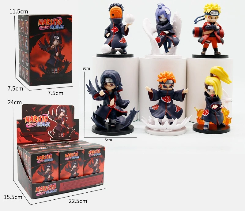 AKATSUKI JAPAN FIGURE COLLECTION 12体セット Naruto Shippuden Akatsuki Arc Series Blind Box Anime Figure Model