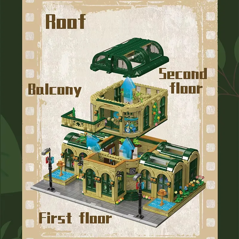 Dome Zoo Educational Building Blocks Assembly Toy for Ages 14+ Desktop Display Gift Birthday Present