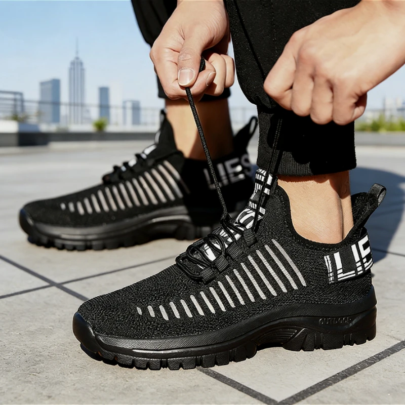 

Модные мужские повседневные кроссовки с дышащей сеткой, легкая нескользящая уличная повседневная прогулочная спортивная обувь для мужчин, модная обувь 2025 г.