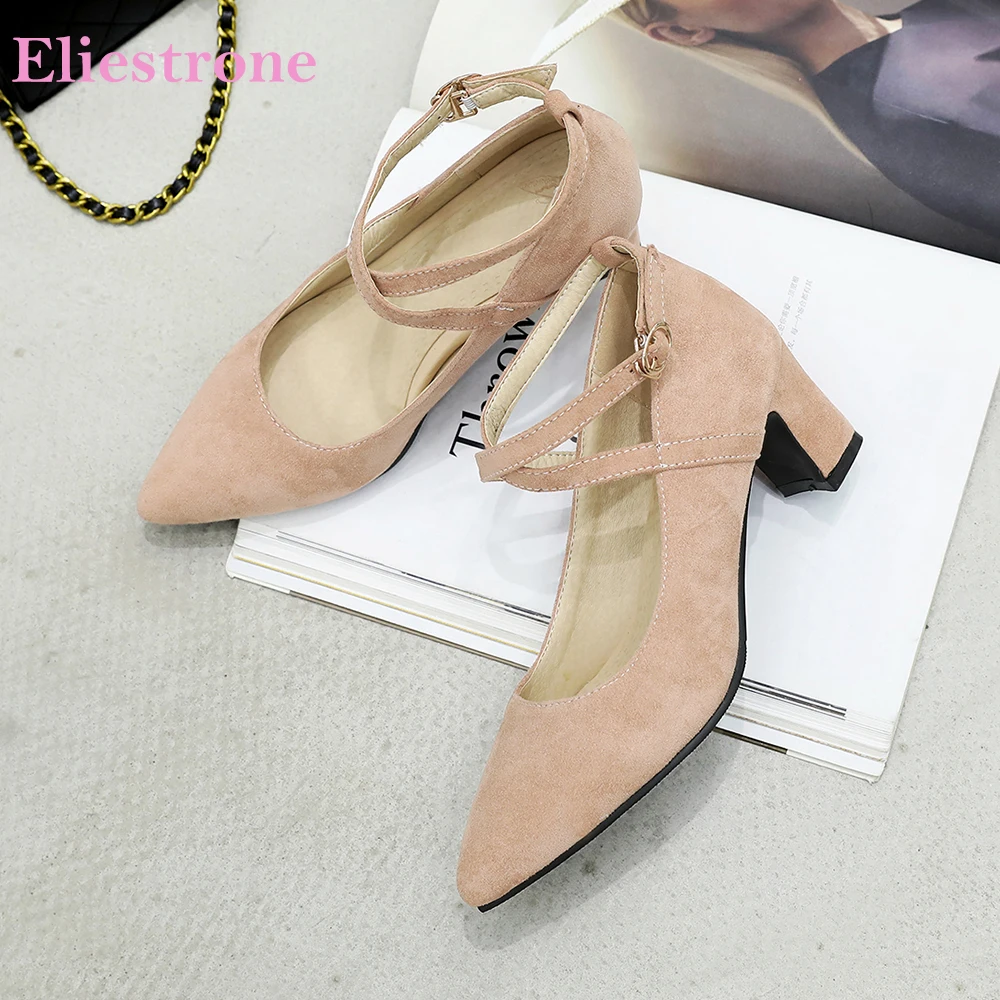 

Новые весенние элегантные розовые, черные женские туфли-лодочки, сексуальные женские туфли на среднем блочном каблуке, большие маленькие размеры 12, 30, 42, 45, 48