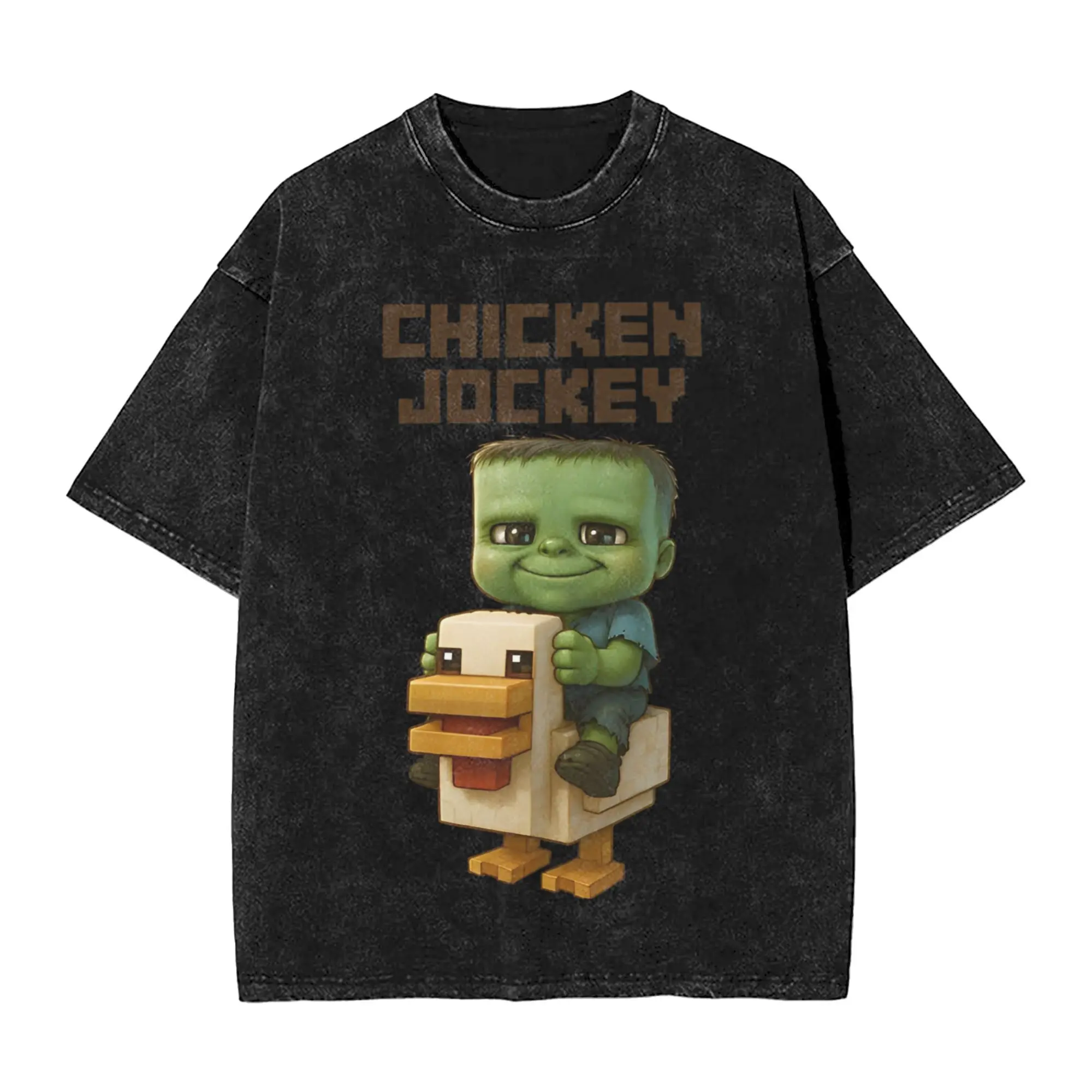 

Chicken Jockey Lava Chicken Washed Shirt Одежда Harajuku футболки для мужчин и женщин футболка