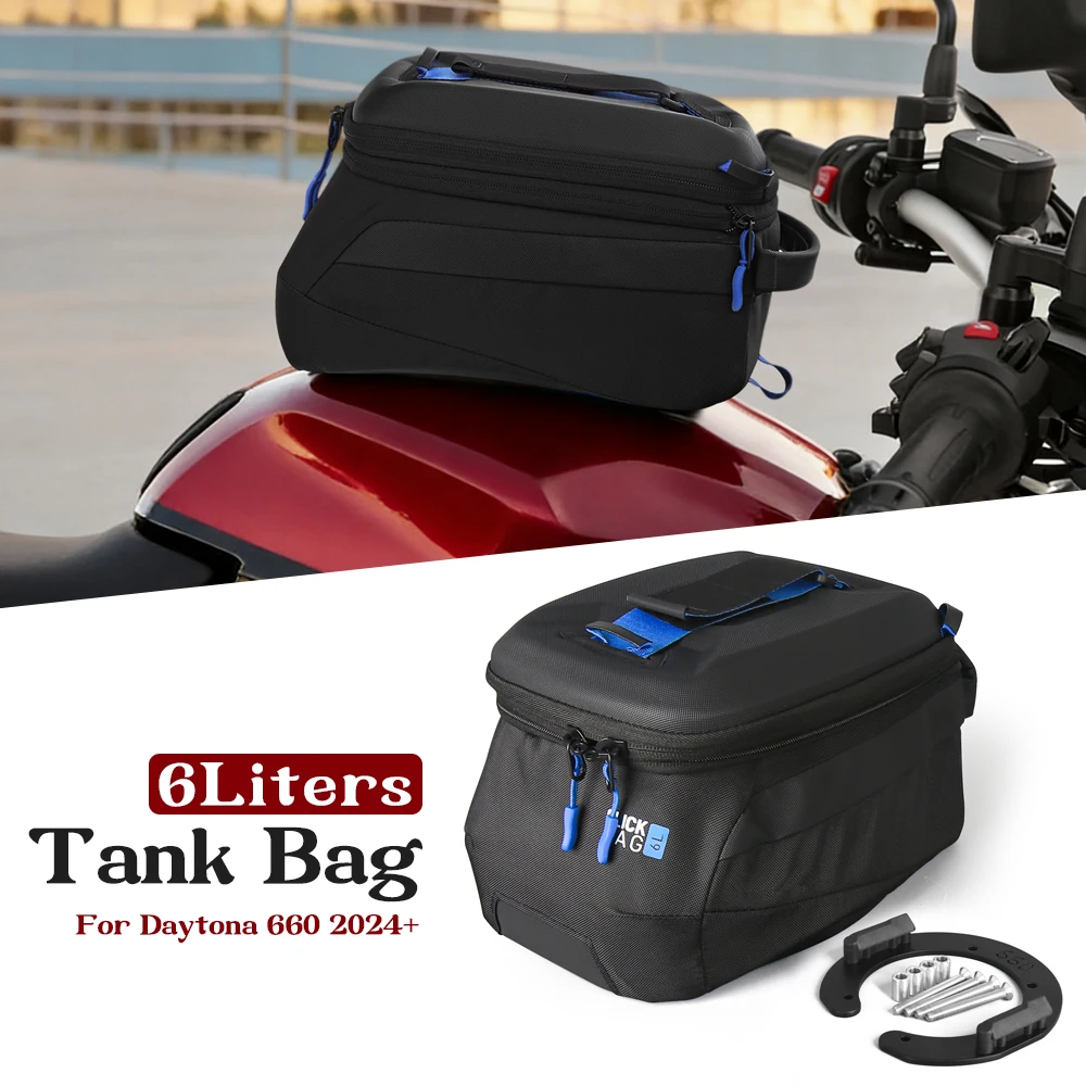 

Tank Bag 6L For DAYTONA 660 Daytona660 Daytona 660 2024 2025 2026 Motorcycle Accessories Quick Lock Luggage Black