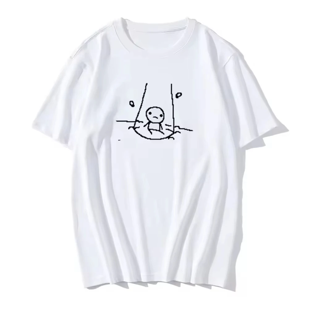 The Binding of Isaac Indie Game T-shirt Women Teen Gothic Streetwear 2000s Y2k Aesthetic Cotton Breathable Sleeve Oversized Top