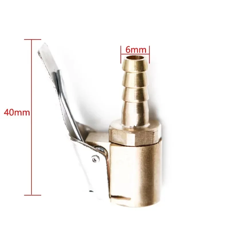 1PC 6/8mm Portable Inflatable Pump Connector for Car Tire Air Chuck Inflator Pump Valve Clip-on Adapter Brass Tyre Wheel Valve