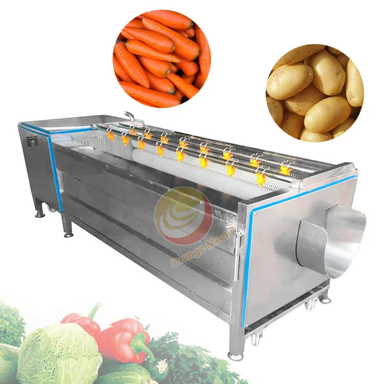 CE Certified industrial potato carrot taro cassava ginger yam root washing and peeling washer peeler machine