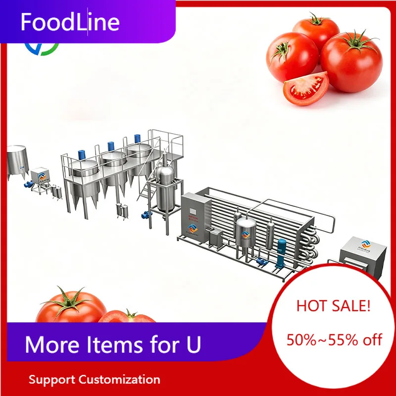 Tomato Sauce Machine Tomato Processing Line Ketchup Paste Equipment Filling Packing System Factory Customized