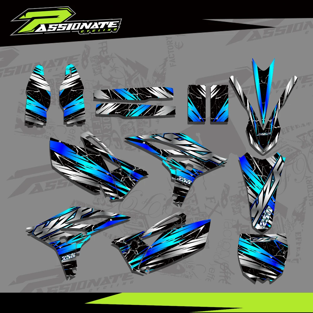 Motorcycle holographic Background Decal Graphics Stickers For KTM EXC EXCF 2024 2025 2026 SX SXF 2023 2024 2025 Custom Number