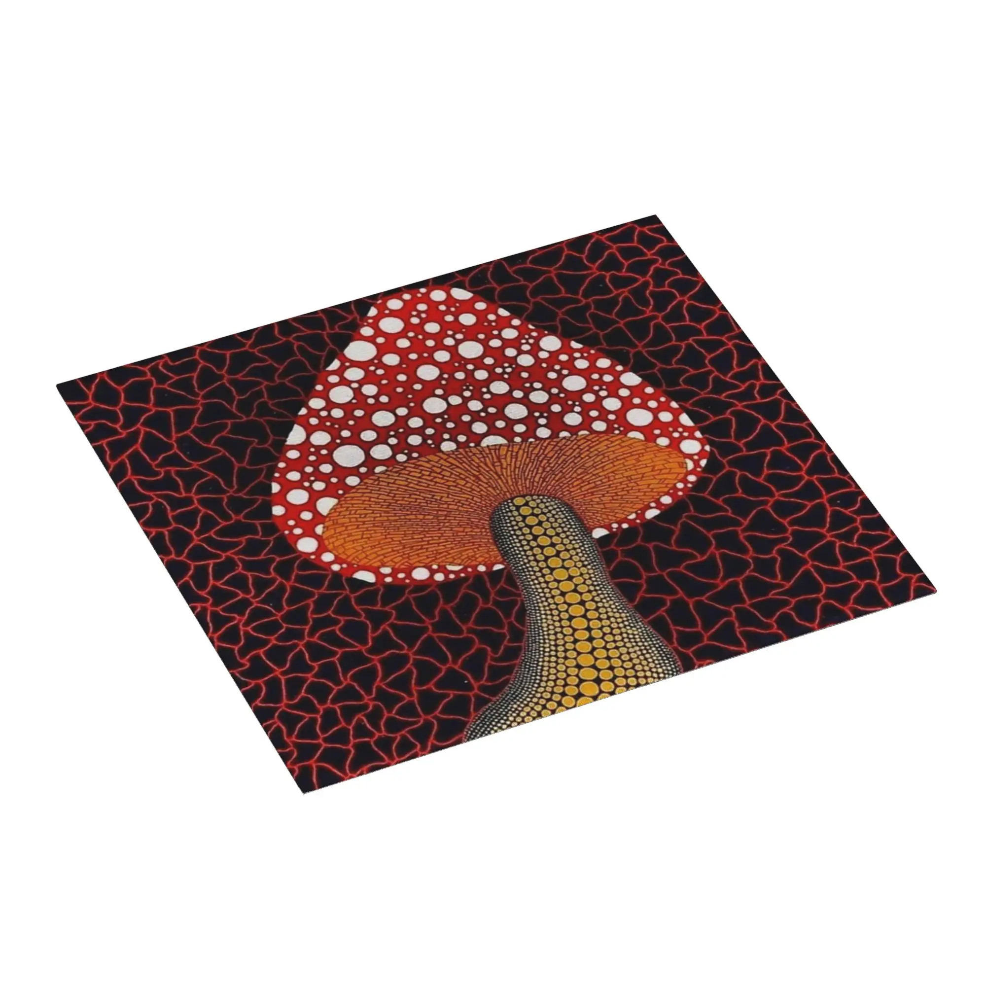 Drying Mat For Kitchen Yayoi Kusama Barware Tableware Oil Proof Reusable Mushroom Pop Art  Washable Kitchen Sink Drying Pad