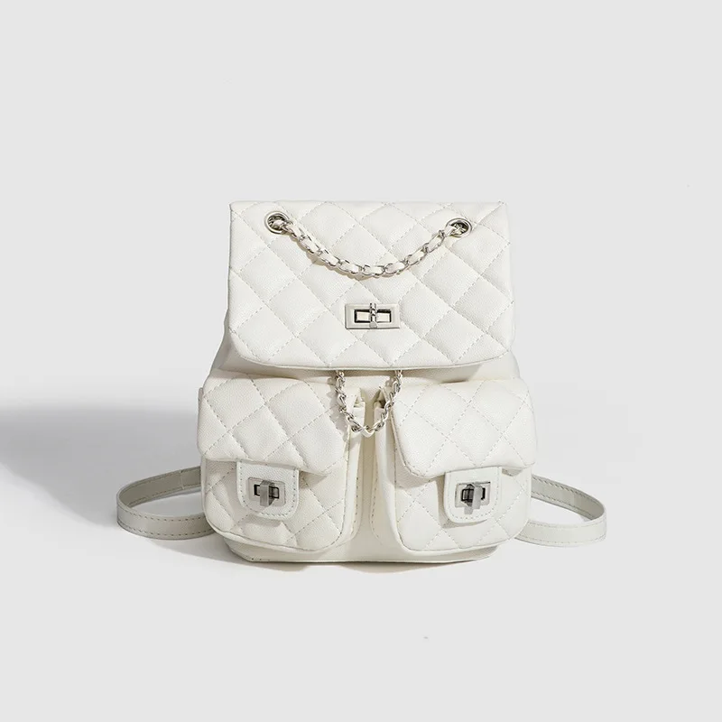 

Lightweight Backpack with Chain Strap Trendy Commuter Bag for Women Students Small Fresh Wind Female Student Backpack