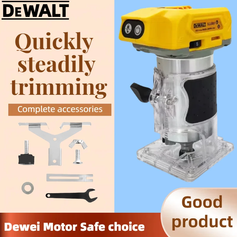 

Dewalt 33000RPM Brushless Wood Router: A versatile cordless tool designed for precise slotting, trimming, and engraving