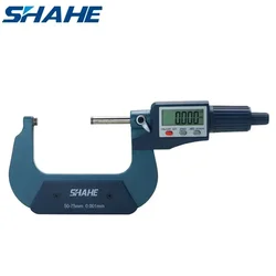 Shahe 50-75 mm 0.001 mm Electronic Outside Micrometer With Retail Box Micron Outside Micrometer 50-75 mm