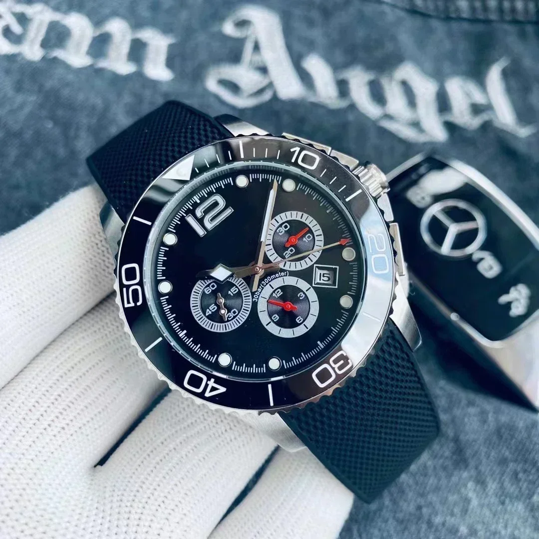 A88 Store Luksusowy zegarek męski Concas z automatycznym mechanizmem mechanicznym, zielony, gumowy, ceramiczny, modny, z możliwością personalizacji.