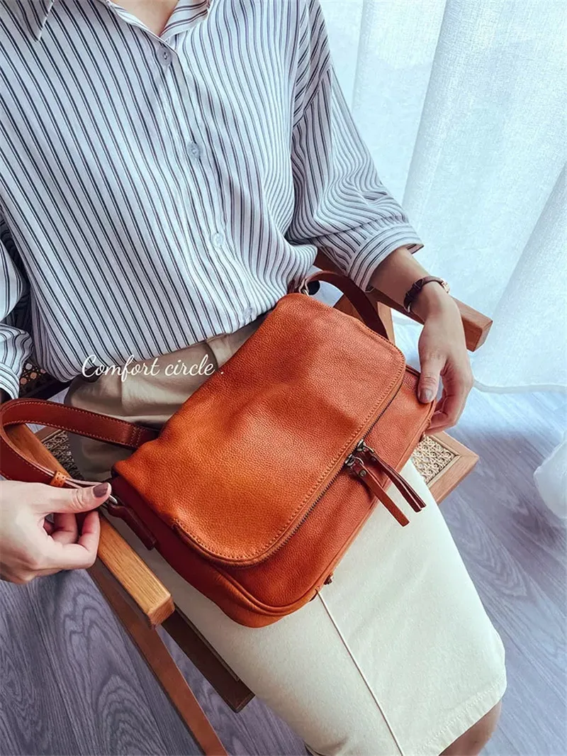 casual party high quality genuine leather women\'s large shoulder bag weekend outdoor real cow leather ladies crossbody bag