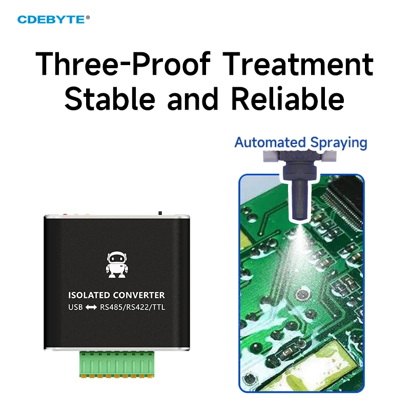 Image of USB-zu-Seriell-Konverter unterstützt USB zu TTL/RS485/232/422 CDEBYTE E810-U16 E810-U17 Serie Industriequalität DC 5V 3/6/12Mbps