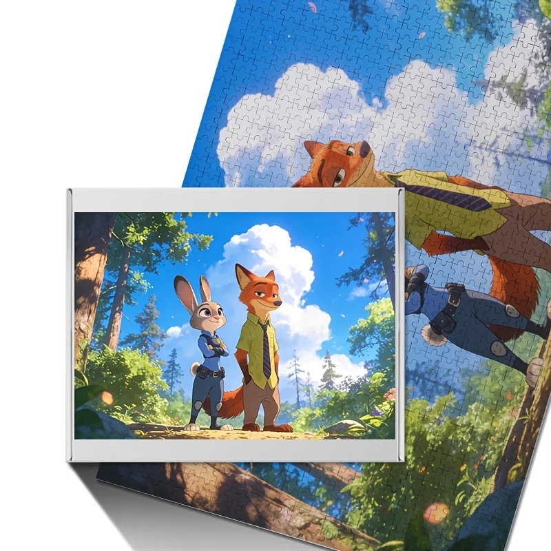 1000 ชิ้น จิ๊กซอว์ภาพพิมพ์ดิสนีย์ ซูโทเปีย จูดี้ และ นิค ไวลด์ - สำหรับผู้ใหญ่ ท้าทายการจับคู่, เกมวันเกิด, กิจกรรมครอบครัว, ซูโท