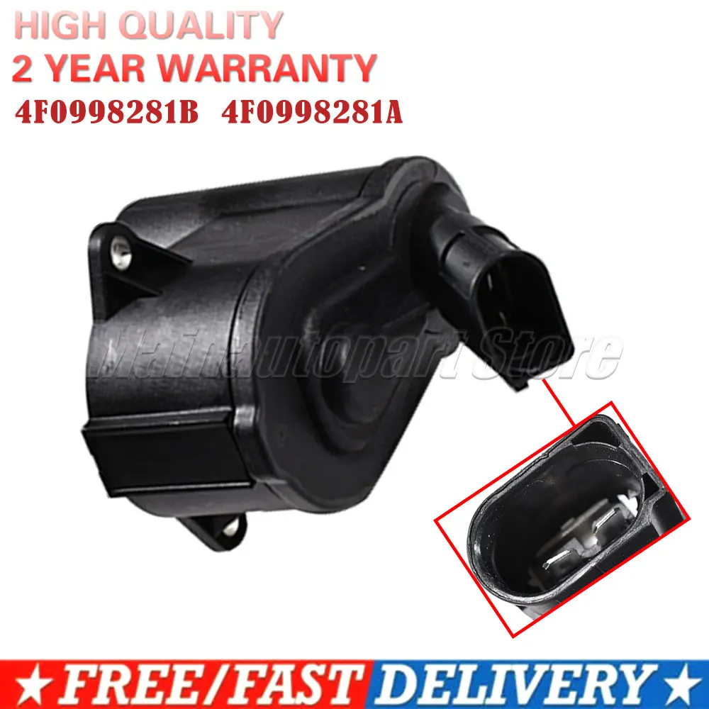 6/12-Tooth Black Rear Wheel Brake Caliper Servo Motor for Audi A6 C6 Allroad Avant 2007 2008 2009 2010 2011 OEM: 4F0 998 281B