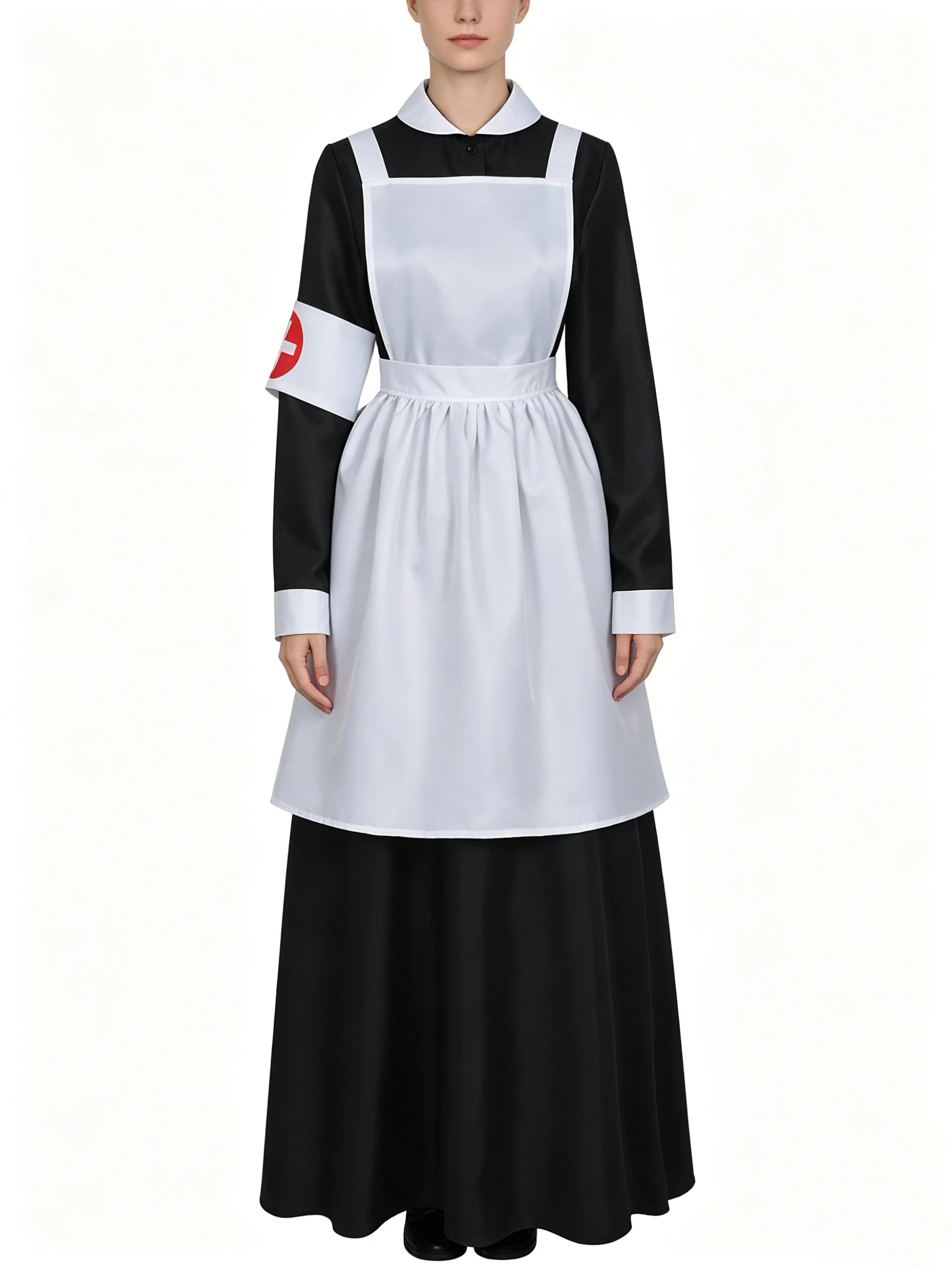 

Women Renaissance Women Maid Dress Medieval Civil War Victorian Civil War Nurse Costume Cosplay Halloween Fantasia Dress Up