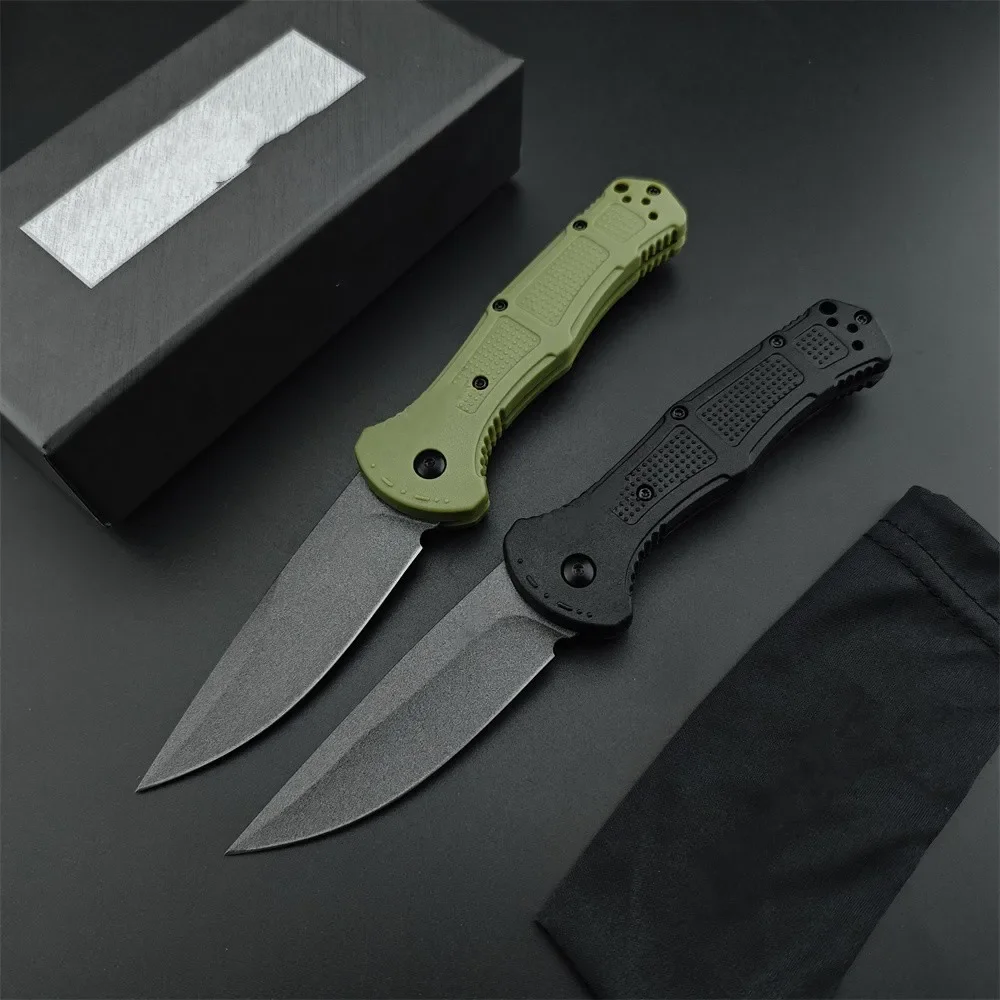 New BM 9070 Claymroe Pocket Folding Knife D2 Blade Nylon Fiber Handle Outdoor Tactical Military Knife EDC Men's Camping Tool