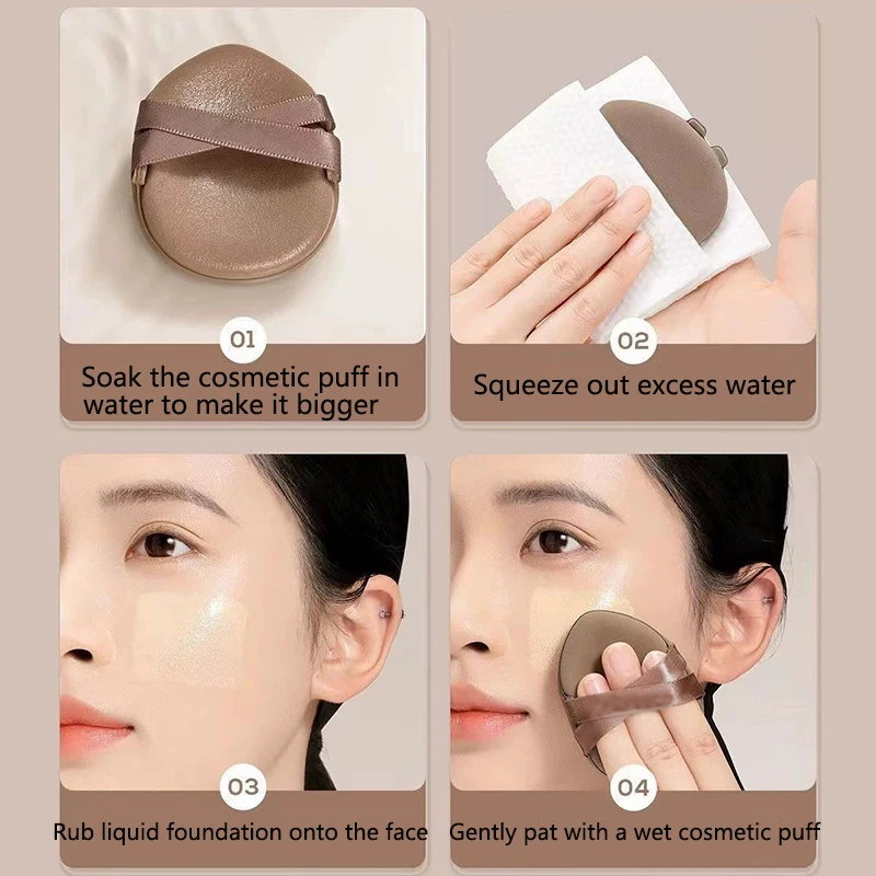 1/3/5/10 Uds esponja cosmética de doble cara uso en seco y húmedo para base líquida en polvo herramientas de maquillaje para mujeres Briolette esponja de polvo suave