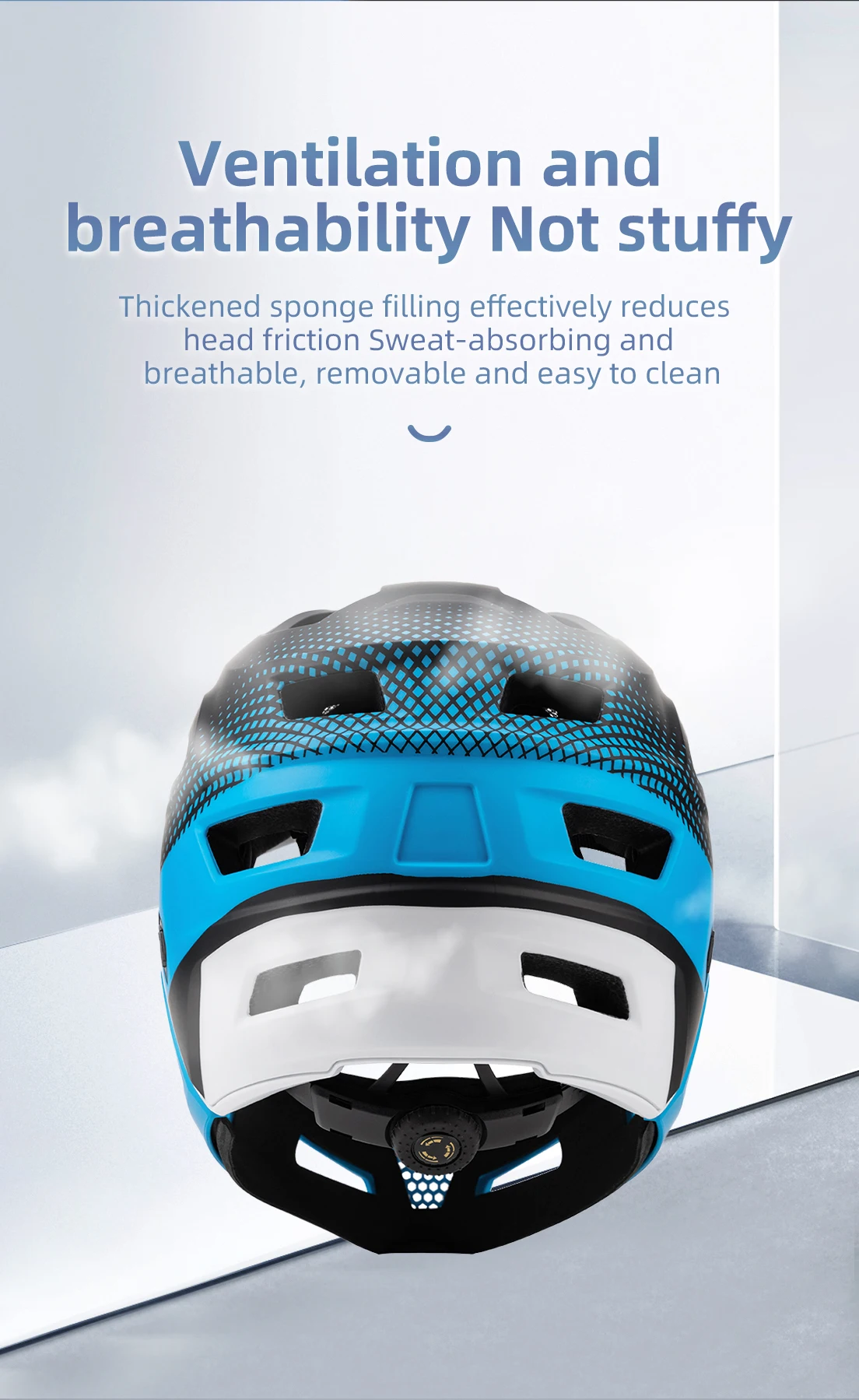 Eastinear Cross-Country Fahrradhelm mit Abnehmbarem Design, Leichter Atmungsaktiver Mountainbike-Helm für Geländefahrten – Detail 6