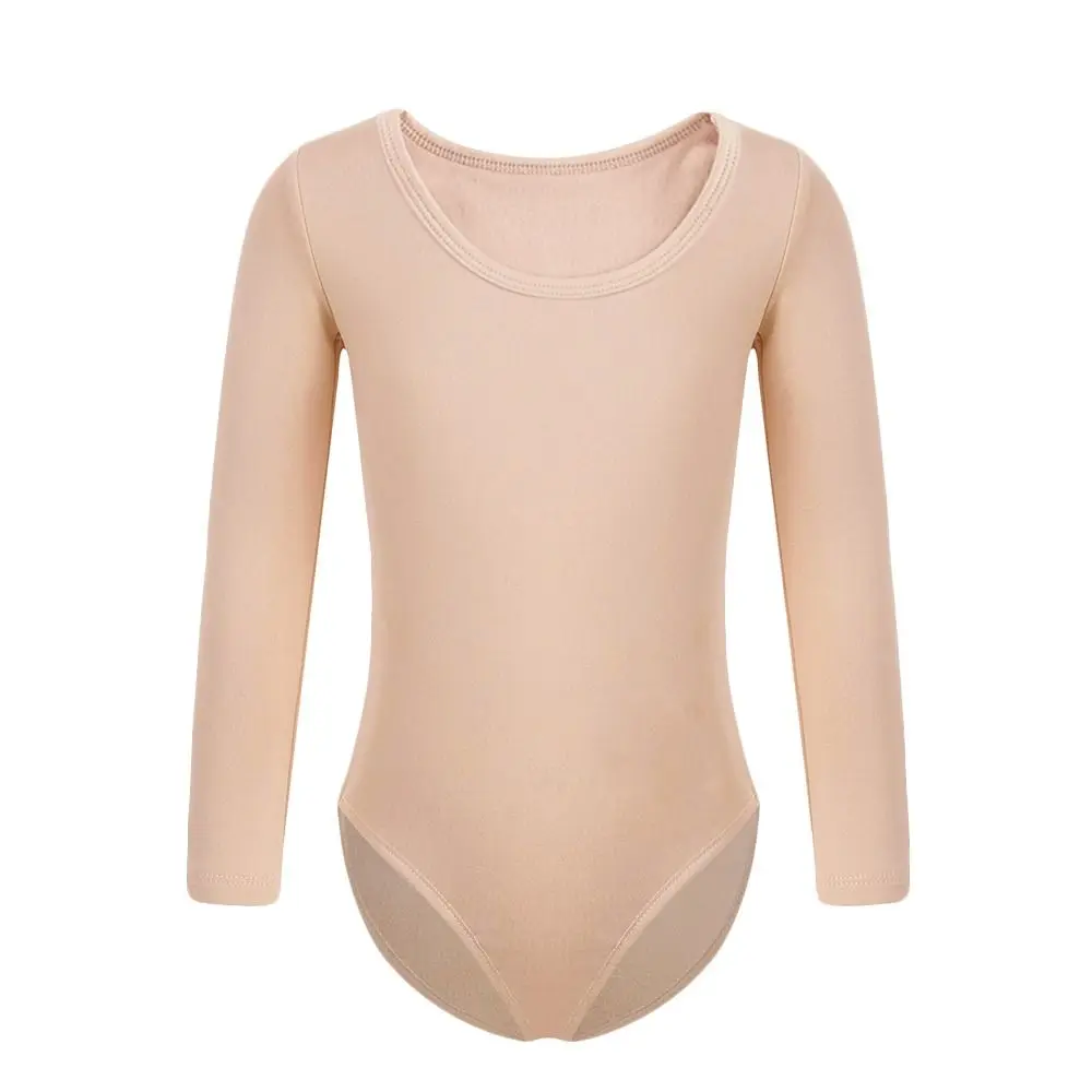 Fashion Winter Ballet Dance Thermal Underwear Fleece Lined Nude Color Dance Tights Elastic Figure Skating Yoga Bodysuit