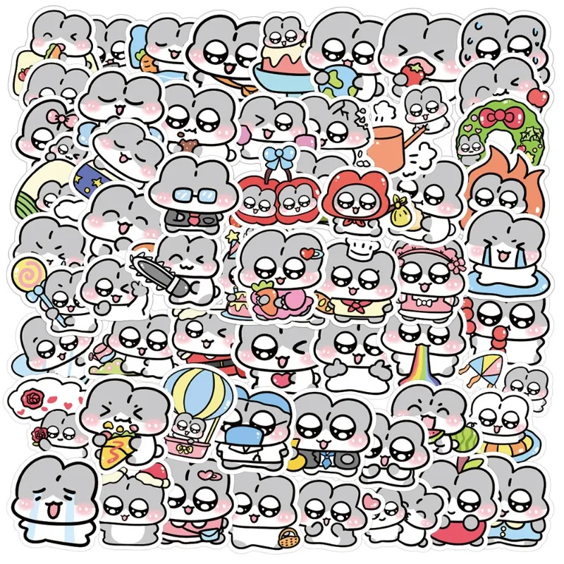 

102 Pcs Cartoon Nobi Doodle Suitcase Water Cup Stationery Mobile Phone Car Scooter Laptop Refrigerator Decoration DIY Sticker