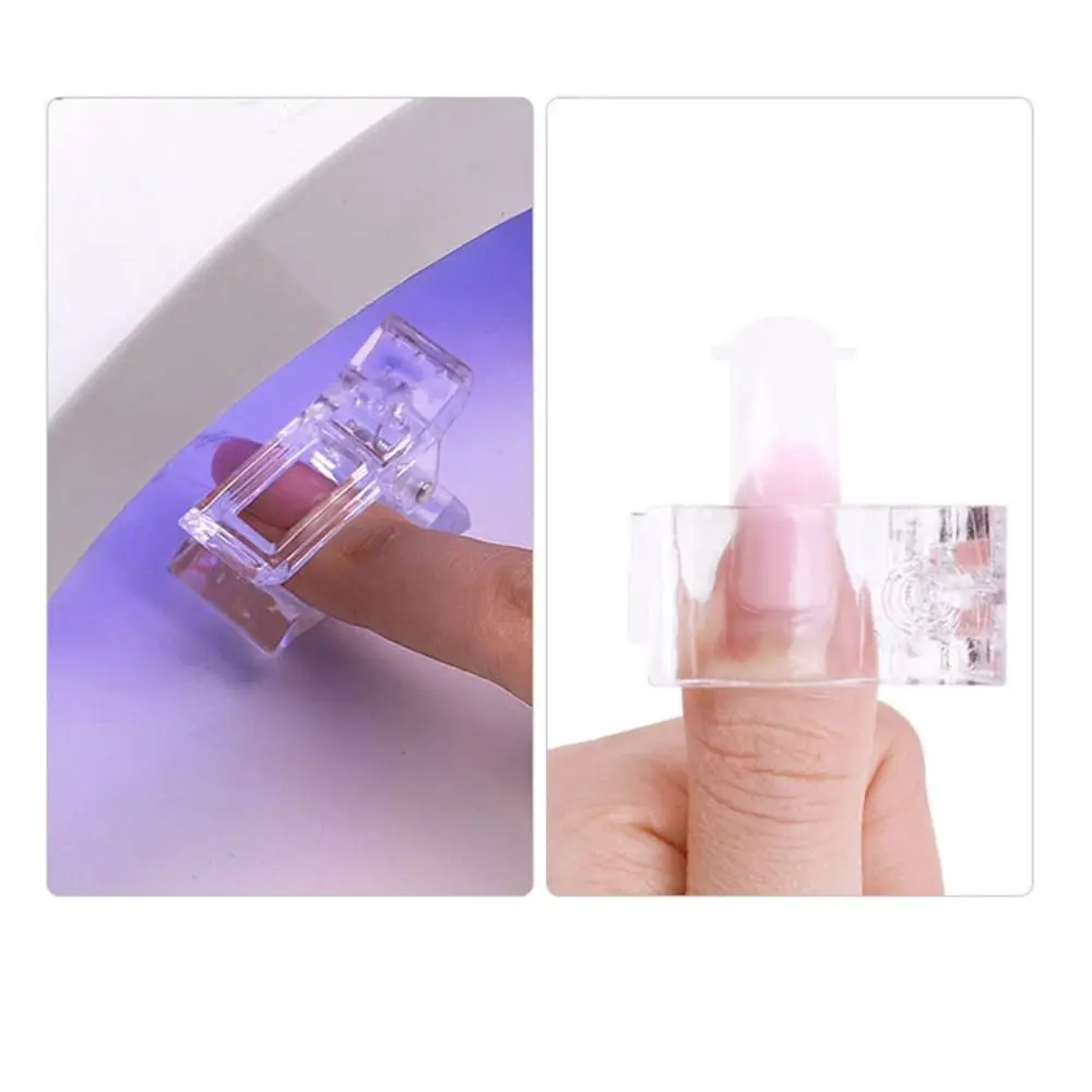 Pince à Ongles en Plastique Transparent, Construction Rapide, Moule Fiosphréinitialisation, Gel DIY, Pince d'Extension pour Femme