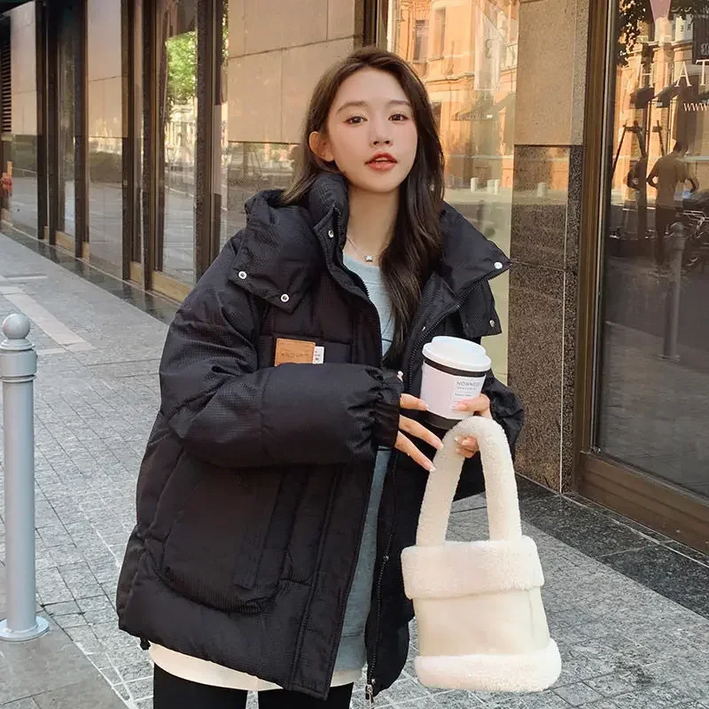 Thick Loose Casual Women's Coat Korean Style Clothing New in Outerwears Lady Parka Cheap Cold Modern Great Hot Hoodie Jacket