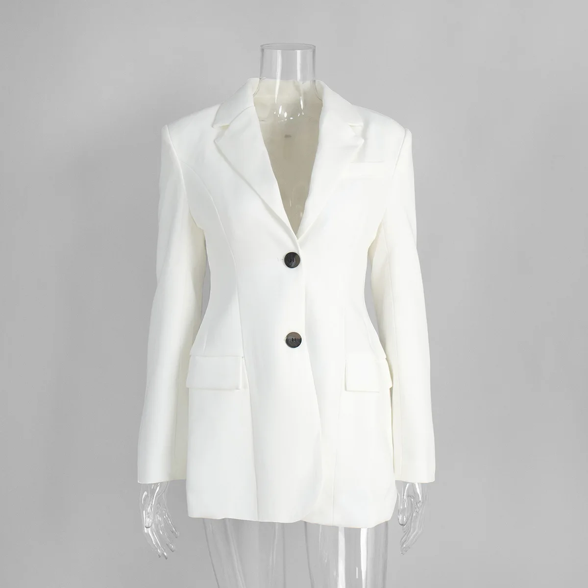 

Women's Autumn Winter Slim Waist Chic Blazer Coats Office Ladies Double Breasted Fashion Suits Jacket Women Clothing
