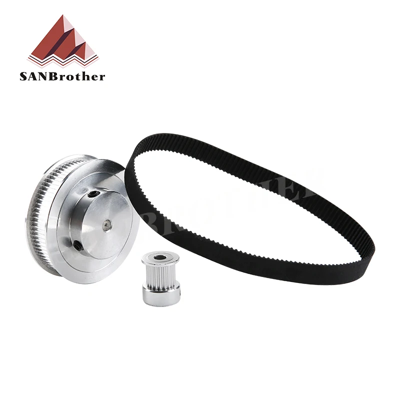 Timing Belt Pulley set GT2 72teeth 20teeth 5mm/8mm/10mm/12mm Reduction 3.6:1/1:3.6 width 10mm 20T:72T for 3D printer accessories