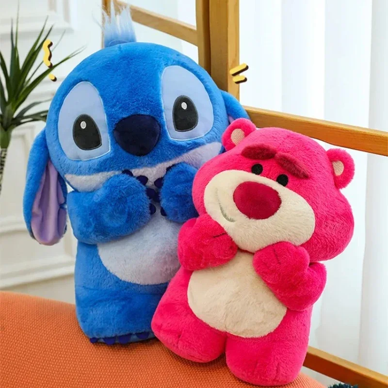 30/40cm 귀여운 루시퍼 베개 인형 만화 Losto 딸기 곰 스티치 마그네틱 플러시 장난감 생일 크리스마스 선물 할로윈 장식