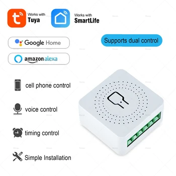 16A WIFI Mini akıllı anahtar, Homekit Cozylife için 220V 1/2 Gang WiFi akıllı anahtar akıllı ev, DIY kablosuz uzaktan kumanda