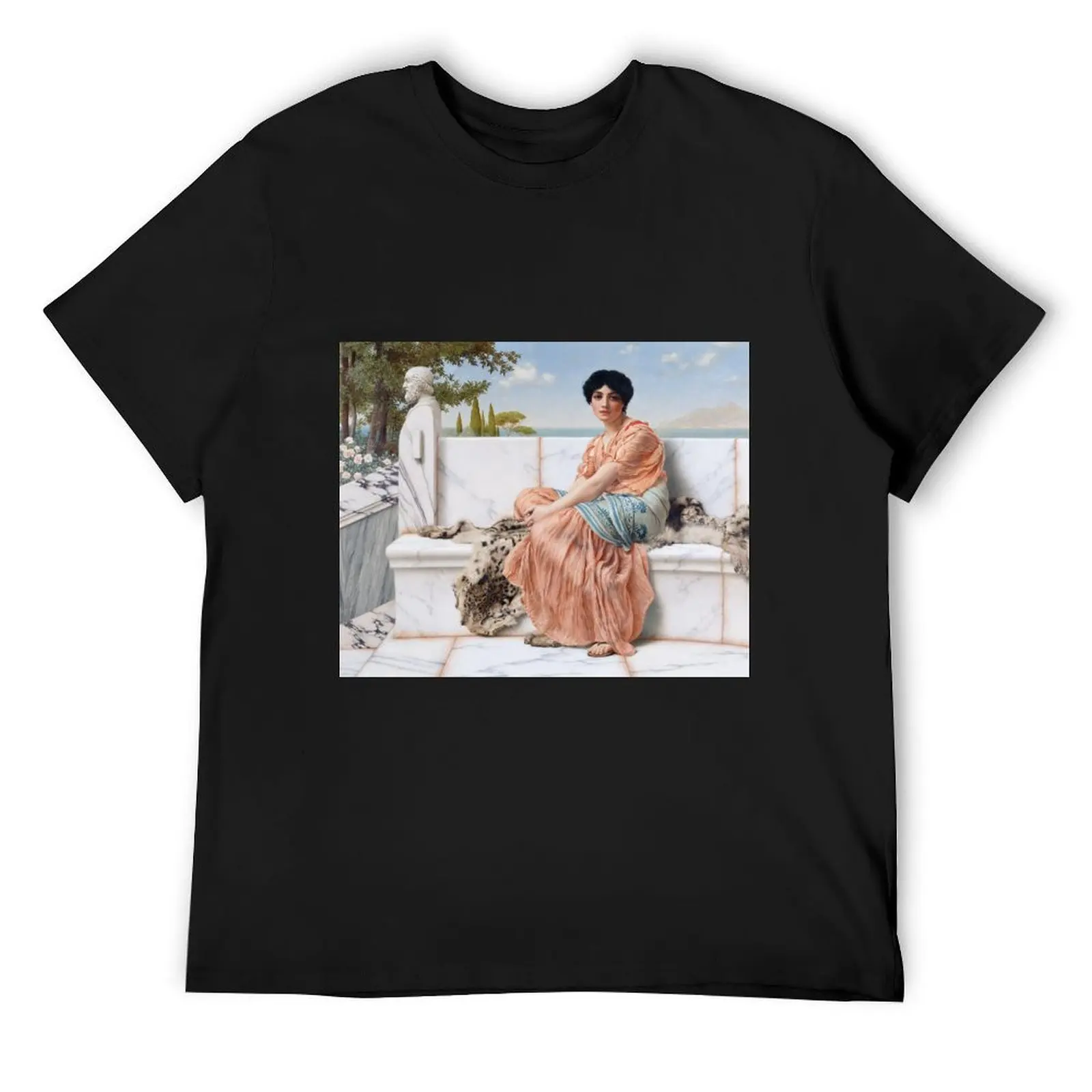 In the Days of Sappho -John William Godward - 1904 T-Shirt tees Aesthetic clothing street wear men tshirt