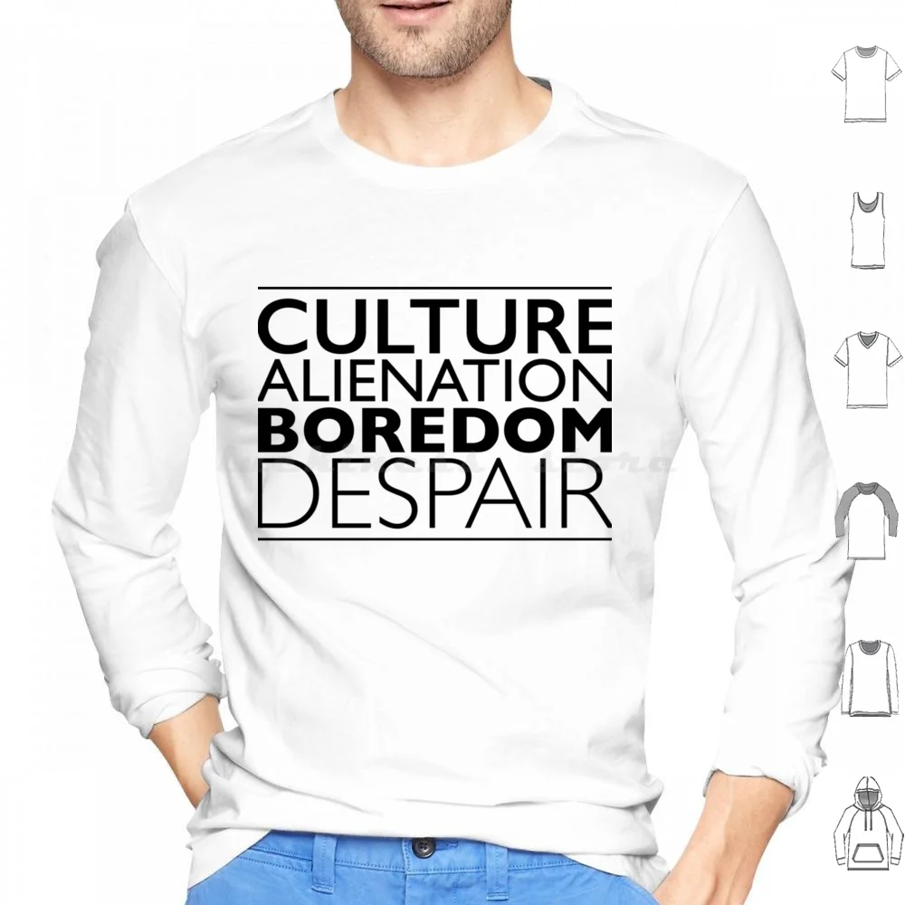 Culture Boredom Despair Hoodie cotton Long Sleeve Manic Street Preachers Manics Music Richey Edwards Nicky Wire James