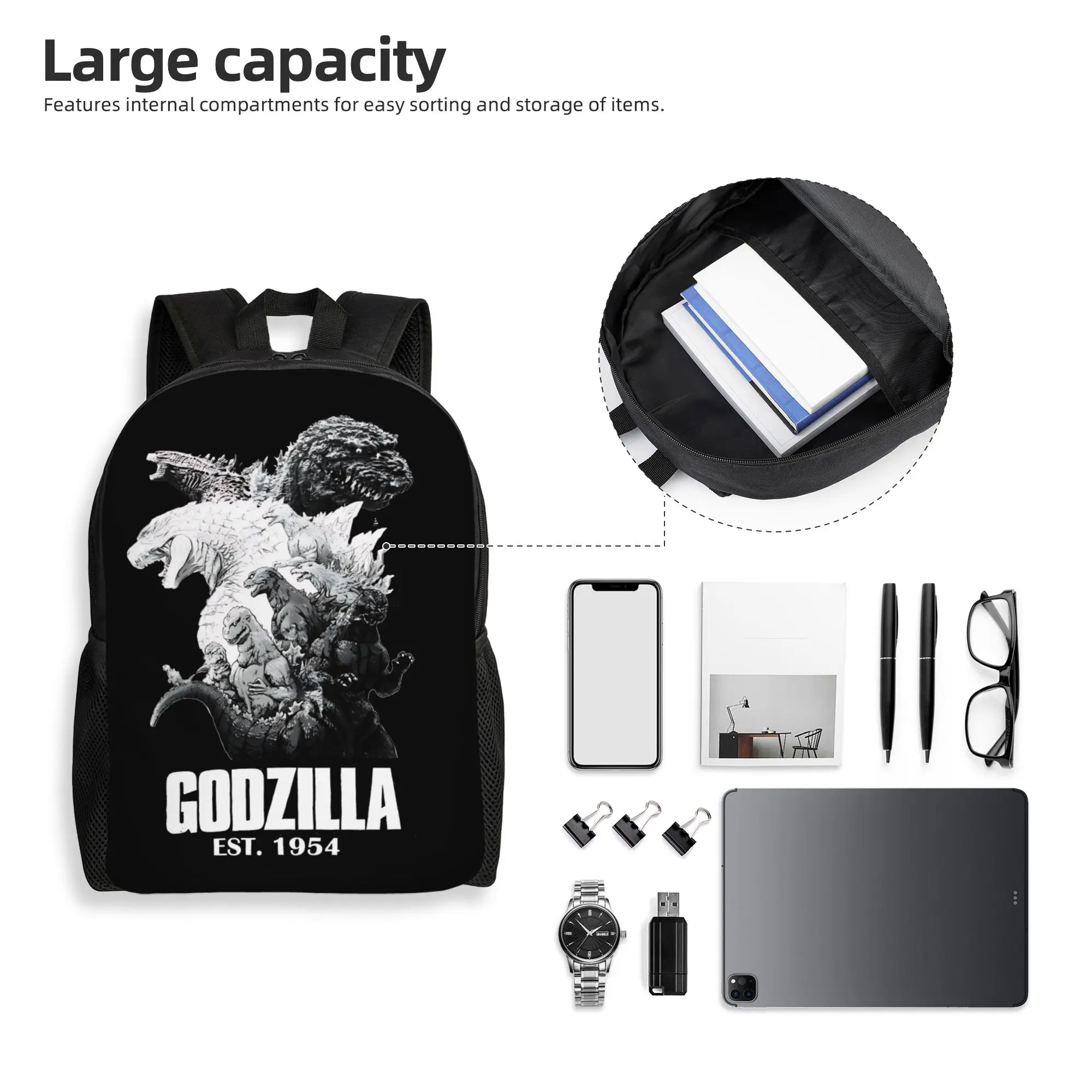 1Piece Backpack FirstAppearance New School Year Schoolbag Office Work  GODZILLA Birthday Gift New Term Starts view 4