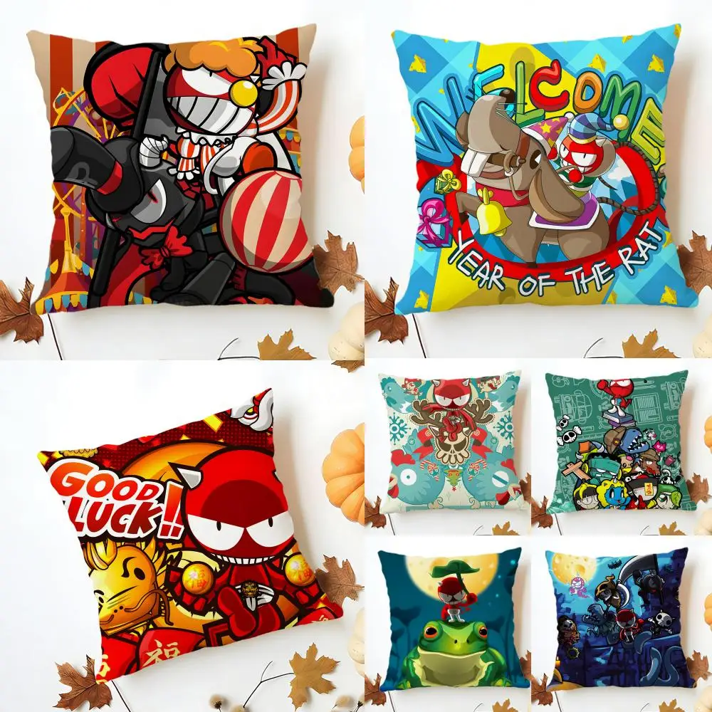 Cool Anime Fashion Art D-DADA D-DEVILS Cushion Cover Washable Linen Pillowcase Soft  for Sofa Bed Cozy Home Room Decor
