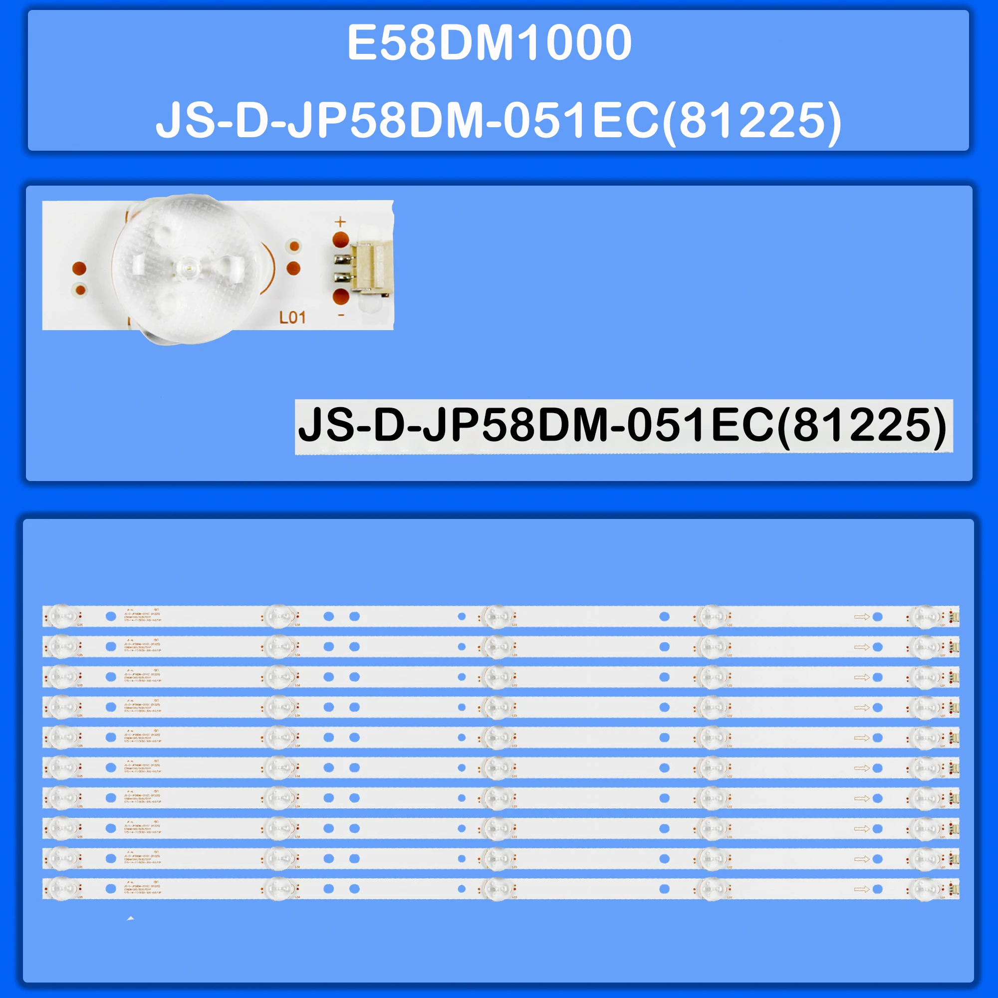 

Светодиодная лента подсветки для K58DLJ10US K58DLJ12US K58DLJ10VS AX58LEDJ203/0216 SN58LEDJ203/0216 CELED58419B7 E58DM1000 AX58LEDJ203