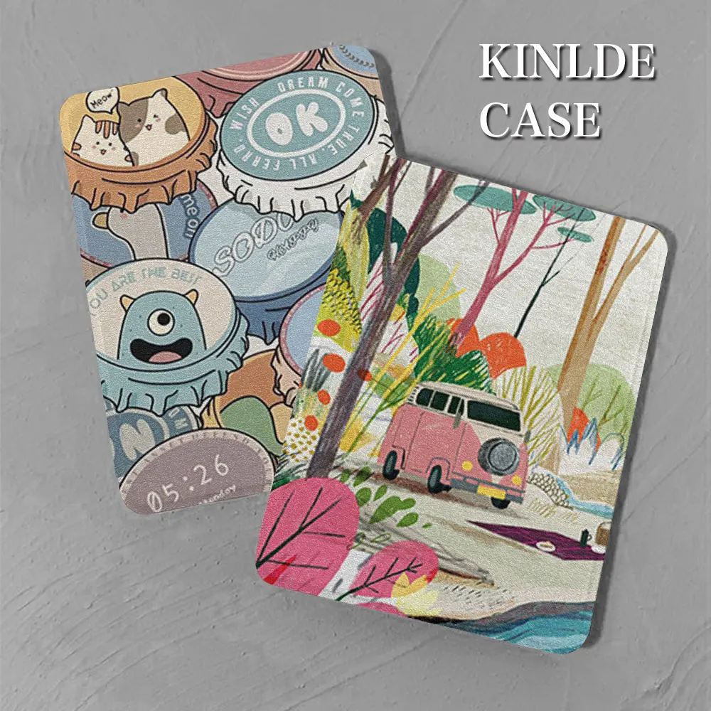 kindle case Youth version 658TPU leather case silicone soft shell colorful pattern paperwhite5th sleep wake up case