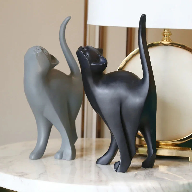 [MGT] Nordic cartoon cat decoration TV cabinet decoration couple decoration creative resin gift crafts jewelry