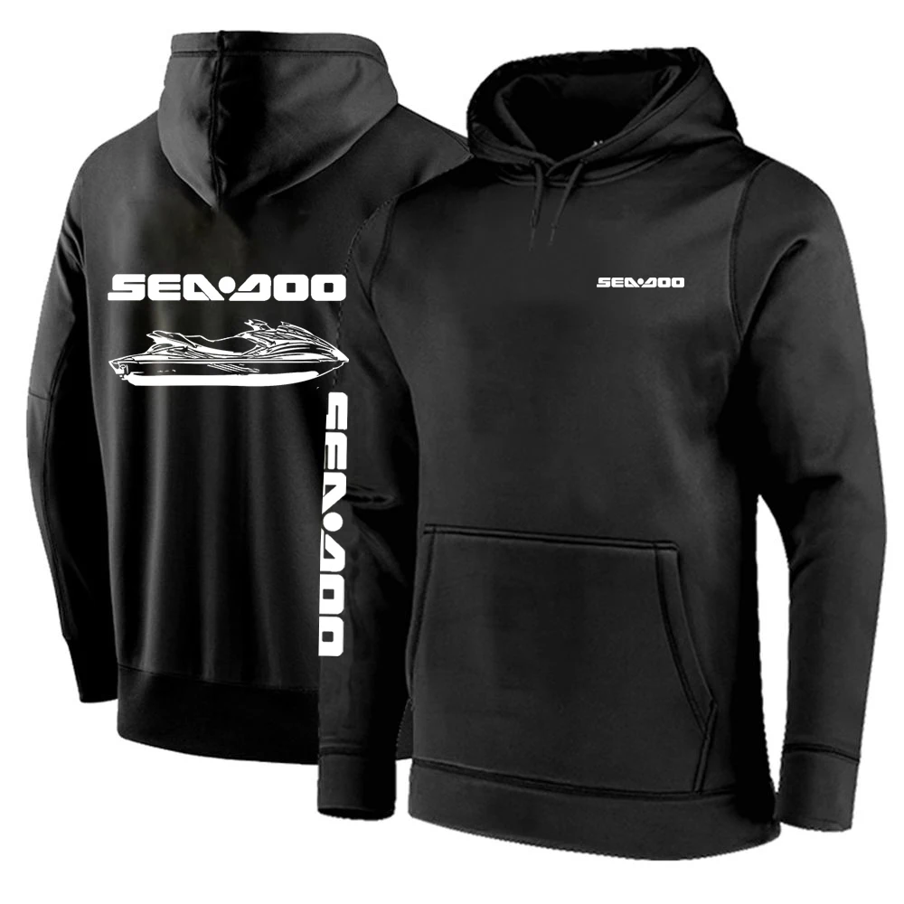 2024 Sea Doo Seadoo Moto New Printing Men Spring and Autumn Solid Color Pullover Hoodies Loose Fashion Clothing Hooded Tops