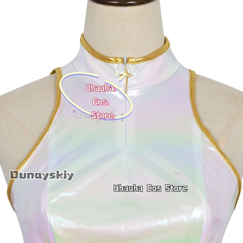 Rumi Anime K-POP Demon Hunters disfraz de Cosplay dorado blanco peluca de Cosplay para niños accesorio ropa para niños para carnaval Halloween